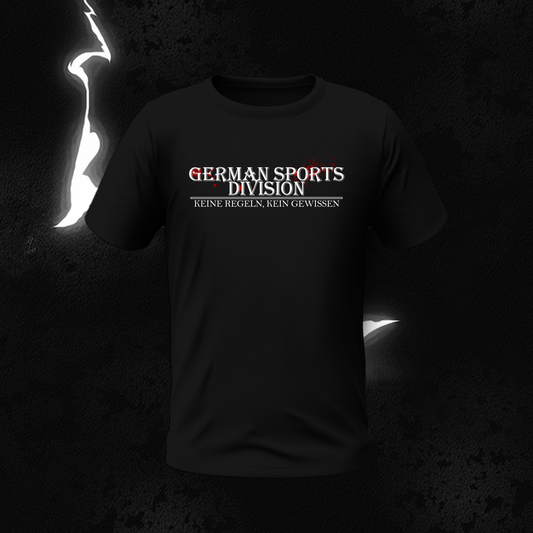 T-Shirt „German Sports Division – Keine Regeln, kein Gewissen“